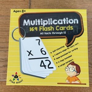 Multiplication 169 Flash Cards - Yellow